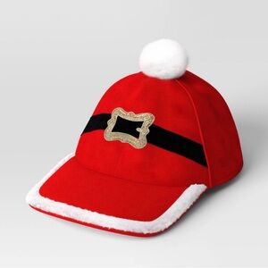 Target Red Santa Hat with Black and Gold Accents
